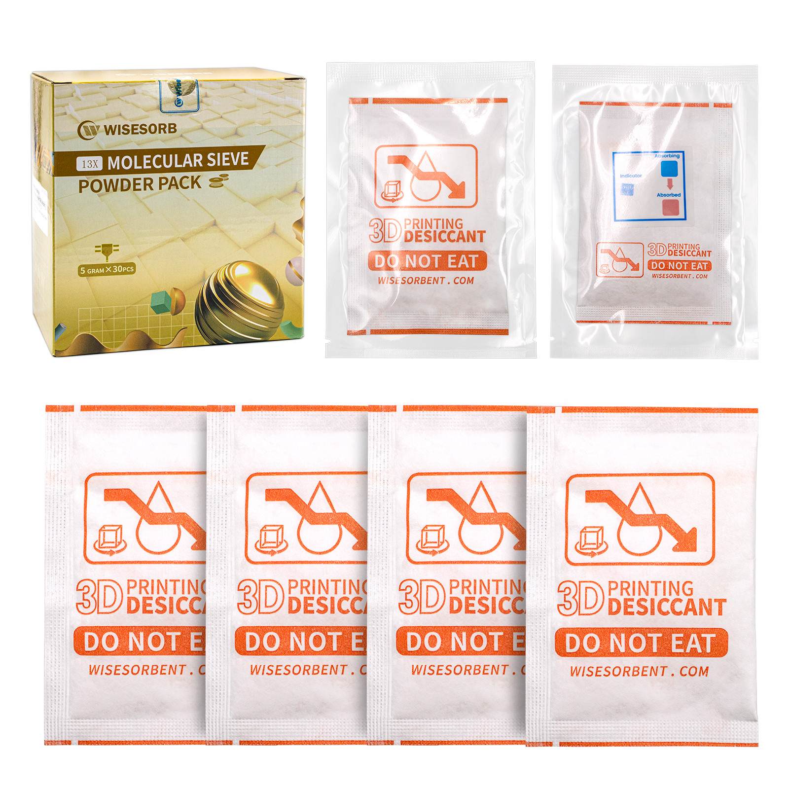 30P 5g Premium Quality 13X Molecular Sieve Powder Pack,3D Printer Filament Dryer