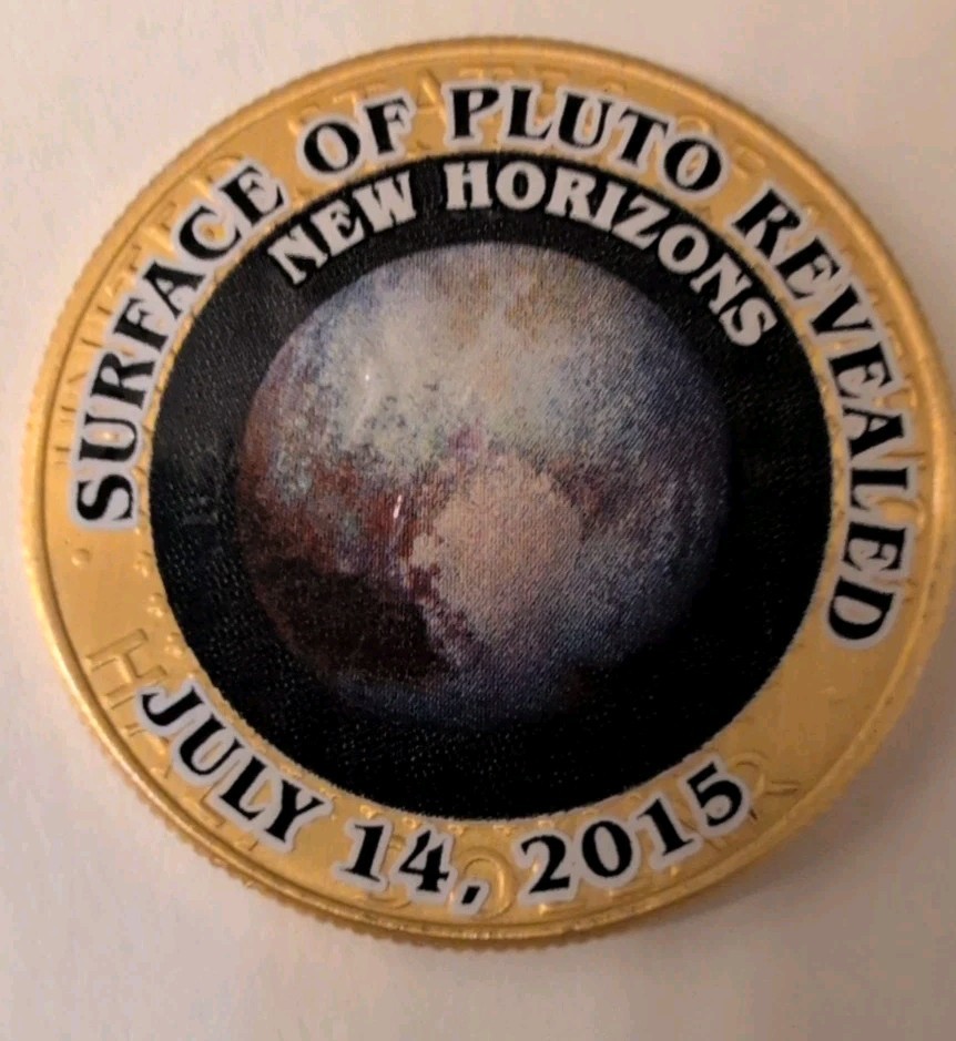2016 D Colorized & Gold Plated Kennedy Half Dollar Surface of Pluto Revealed
