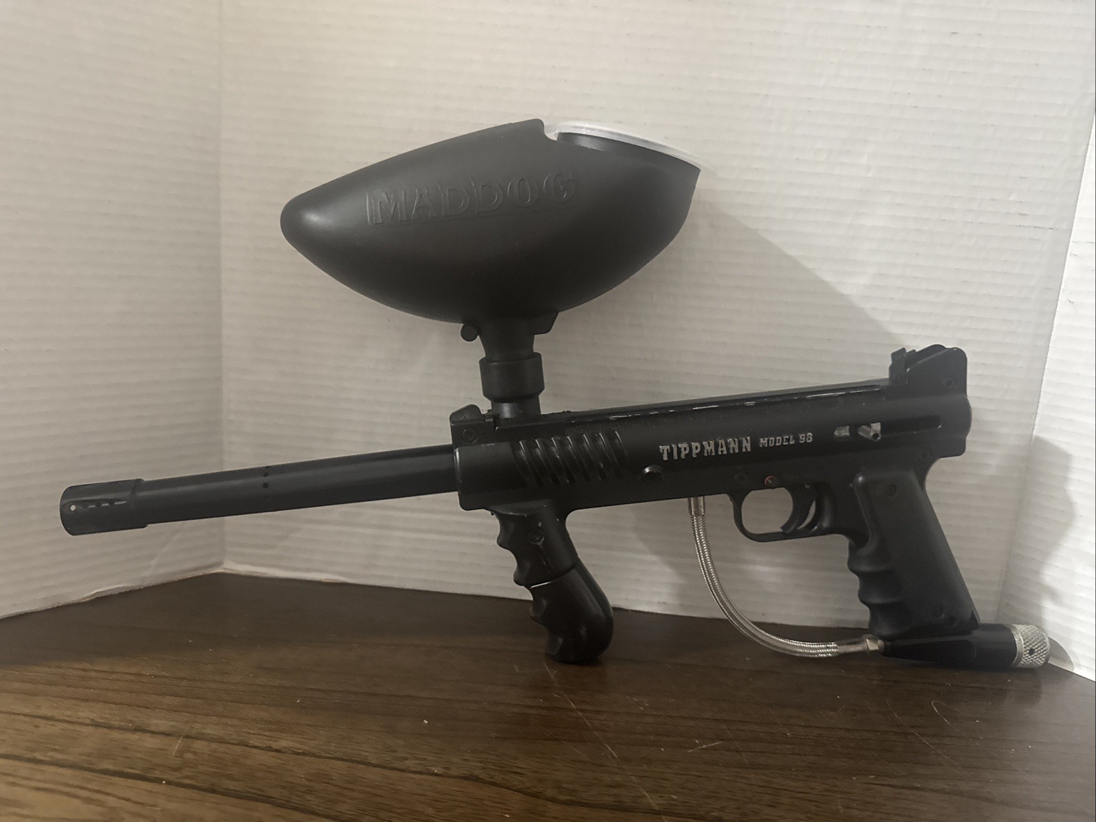 Tippmann Model 98 Paintball Marker W/ Maddog Hopper - Untested