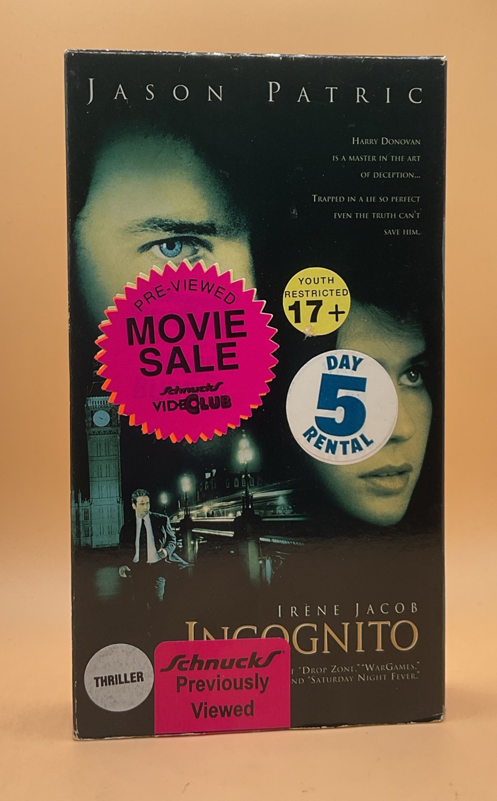 Incognito VHS 1998 Jason Patric **Buy 2 Get 1 Free**