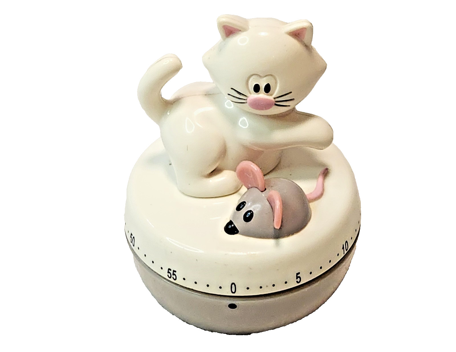 Adorable Kitten Kitty Cat Chasing Mouse 60-Minute Kitchen Egg Cooking Timer