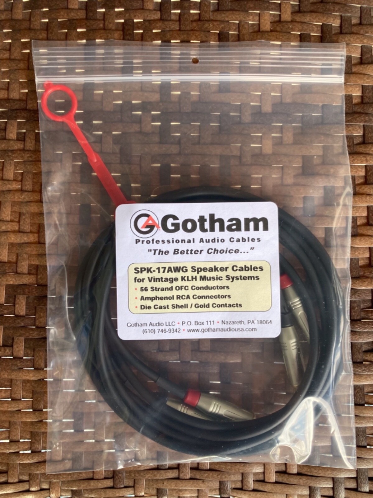 Premium Speaker Cable - KLH Model Eleven 11 Twenty 20 Twenty Four 24 - 3FT Pair