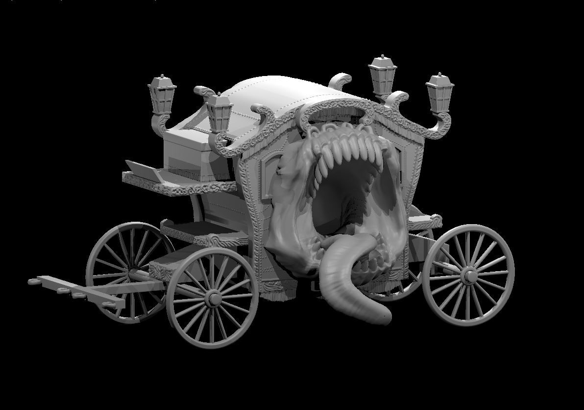 Carriage Mimic Wagon Monster Manual 28mm Scale DND D&D Tabletop Mini