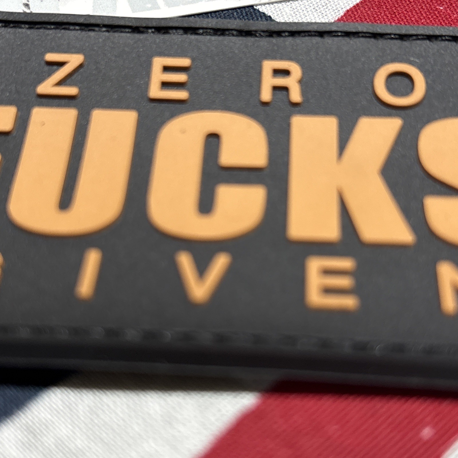 Zero F’s Given Blk Brown Morale Tactical Hook & Loop Patch High Quality 3d PVC