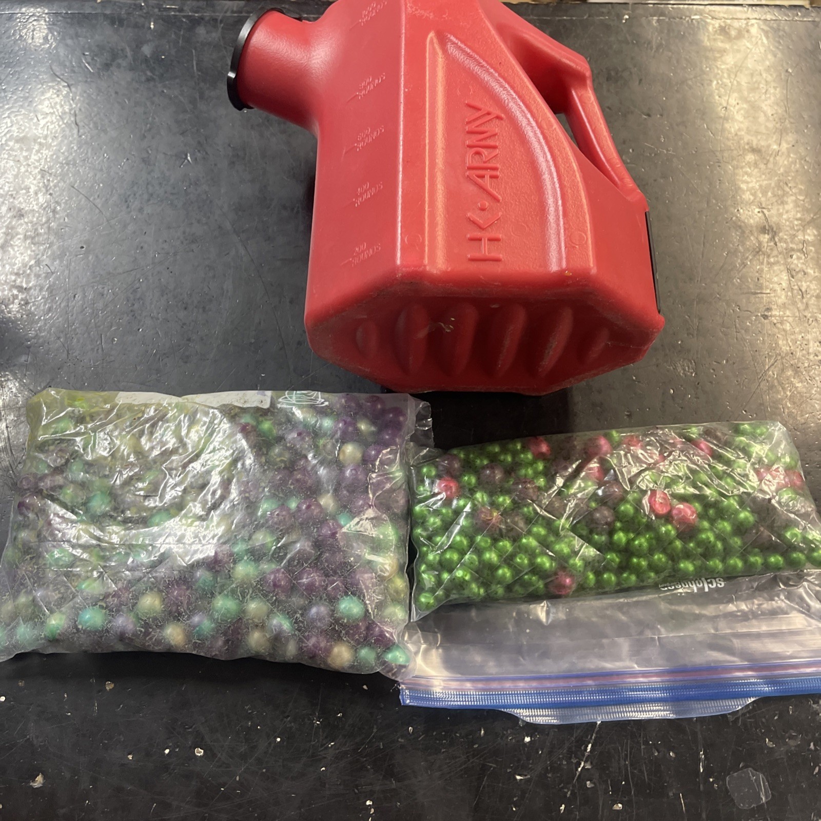 HK Army Reload Ball Hauler Pod Filler Red with 1000+ paintball balls