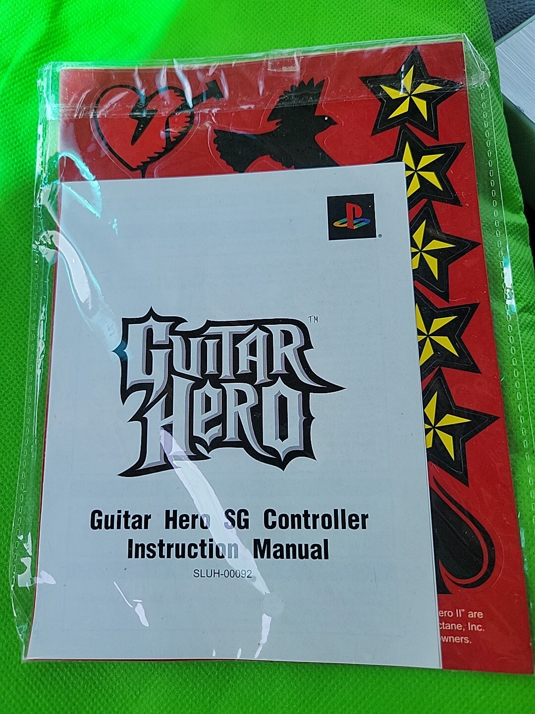NEW Guitar Hero SG Controller Manual Sticker Sheet Original