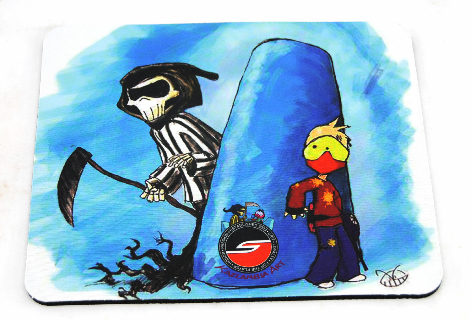 Social Paintball & Kazlambia Art Collaboration Mouse Pad Reaper 9" x 8" NEW