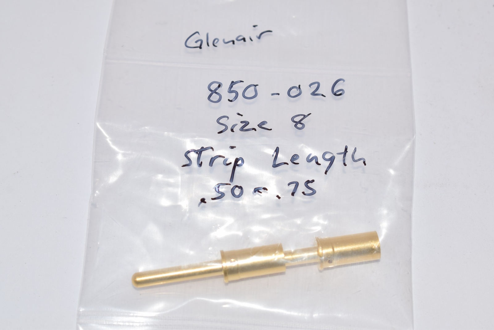 Lot of 2 NEW Glenair 850-026 Size 8, Strip Length .50 - .75