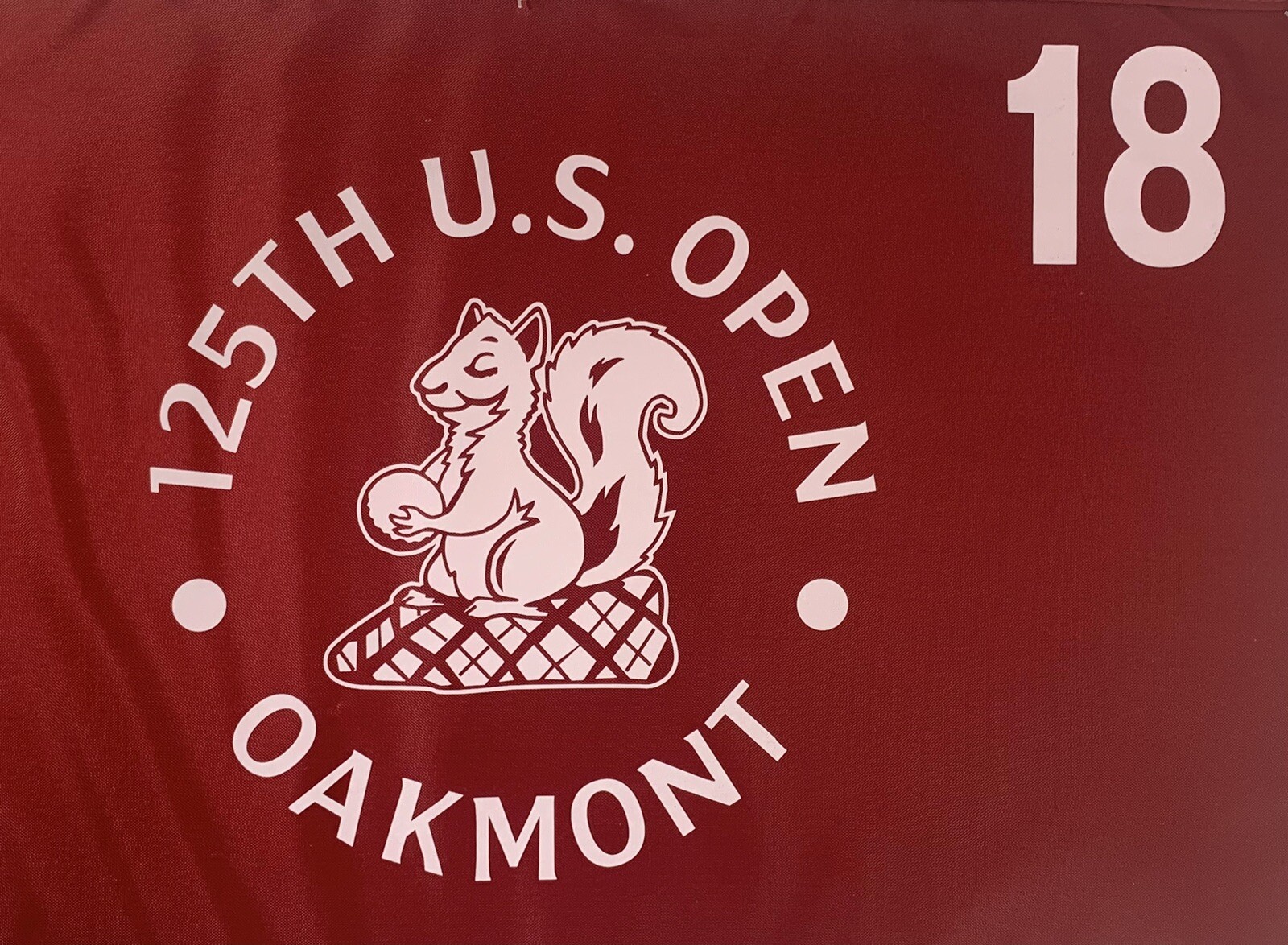 2025 US Open Flag Oakmont golf red silkscreen pin flag new