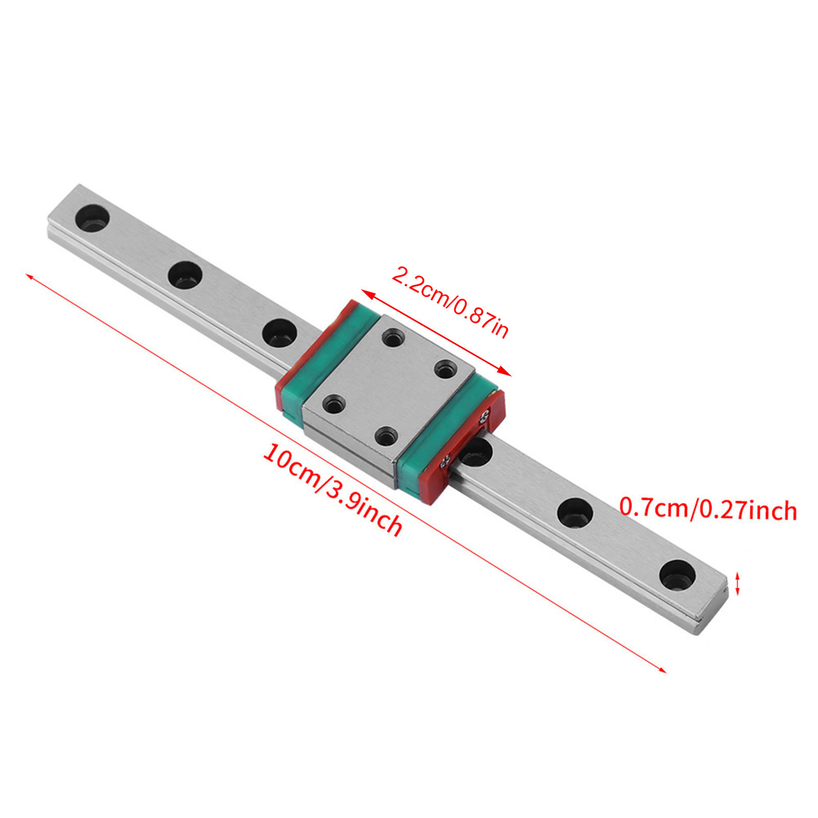 100mm Portable High Precision Miniature Linear Sliding Rail With Slide Block
