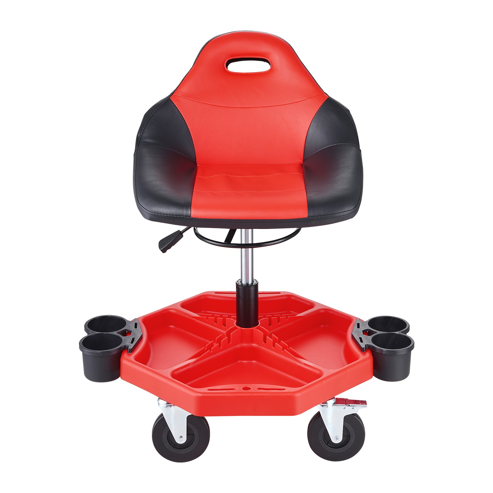 Rolling Garage Stool 300LBS Adjustable Mechanic Work Shop Seat w/Casters