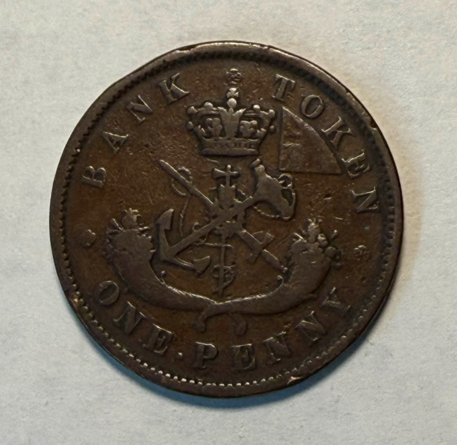 Canada 1850 - 1 Penny Bank of Upper Canada Token - St. George Slaying Dragon