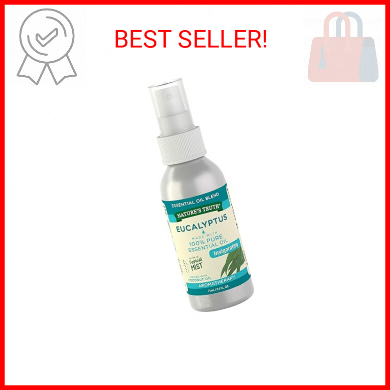 Nature's Truth Eucalyptus Mist Spray 2.4 fl oz | 100% Pure Essential Oil for Aro