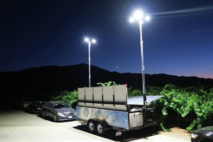 26' 6" Telescopeing Alum. Light Tower "Only" - from 2018 DC Solar Trailer