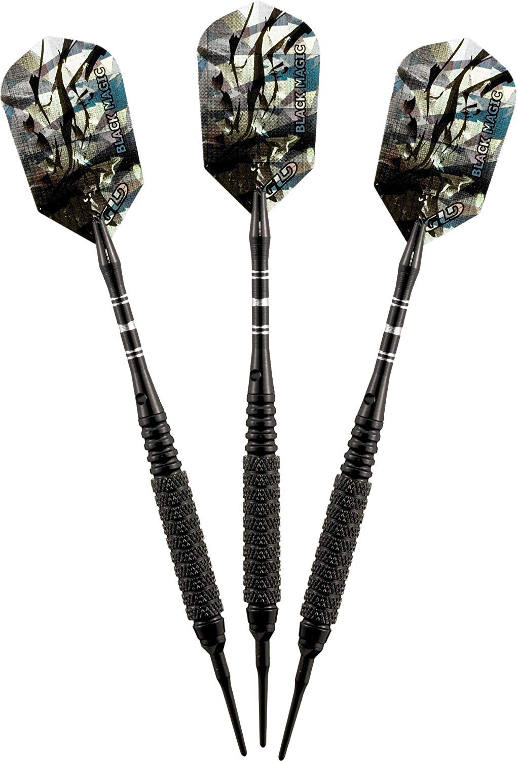 Viper Black Magic Soft Tip Darts 10 Knurled Rings 18 Grams