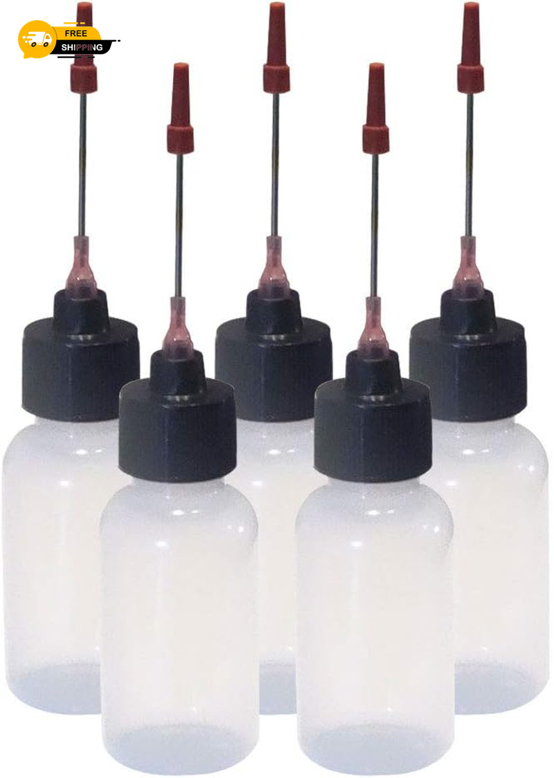 Liberty Oil Products 5-1 Oz Bottles With Stainless Needle Tip For All