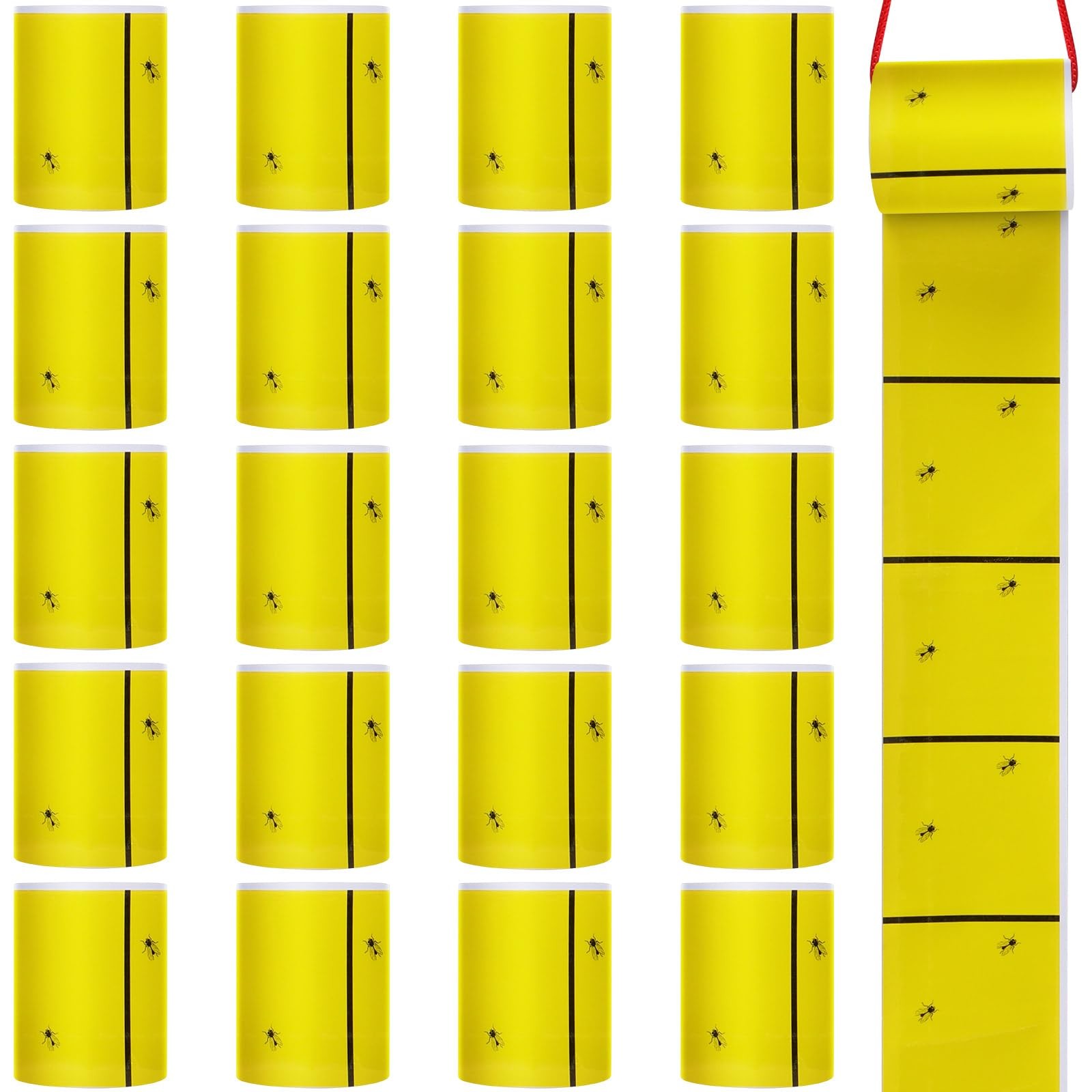 Qualirey Giant Sticky Fly Traps 30 Pcs 23ft Yellow Indoor Outdoor Flying Tapes N