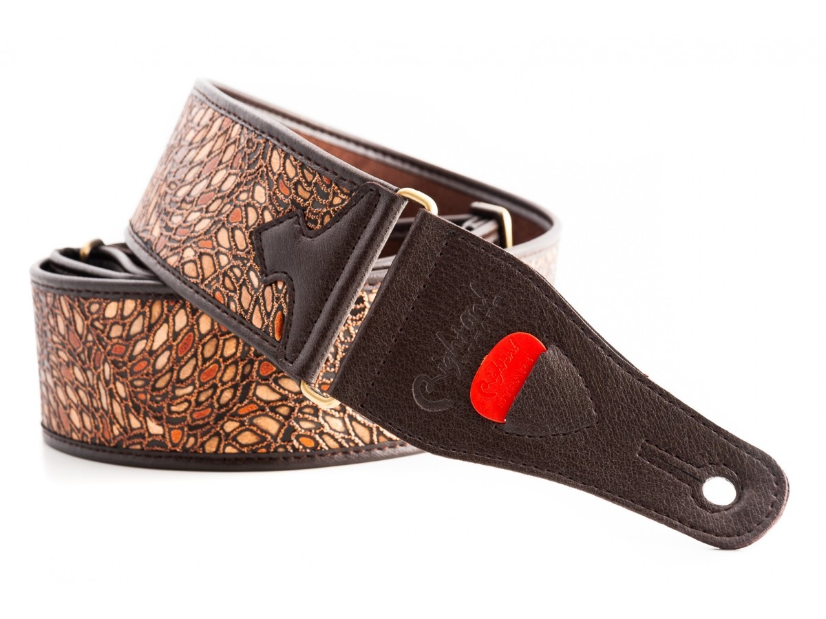 RightOn! Talisman Alien Brown Guitar Strap