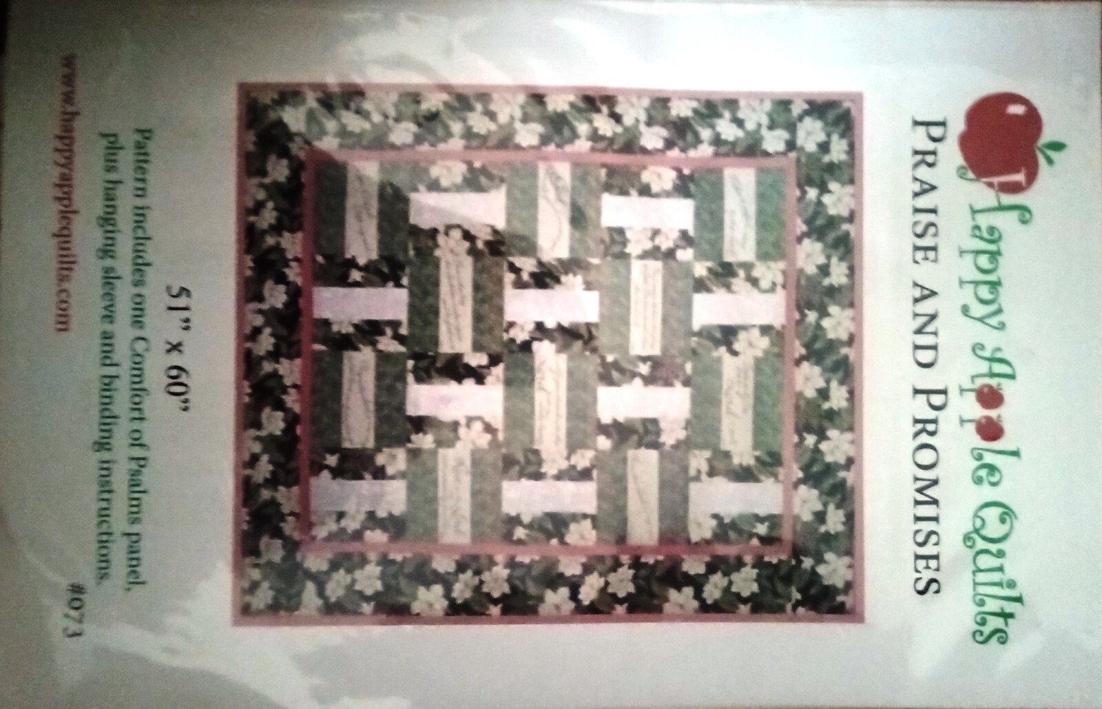 NEW - HAPPY APPLE QUILTS  "PRAISE AND PROMISES" QUILT  51" x 60" #073 - NEW