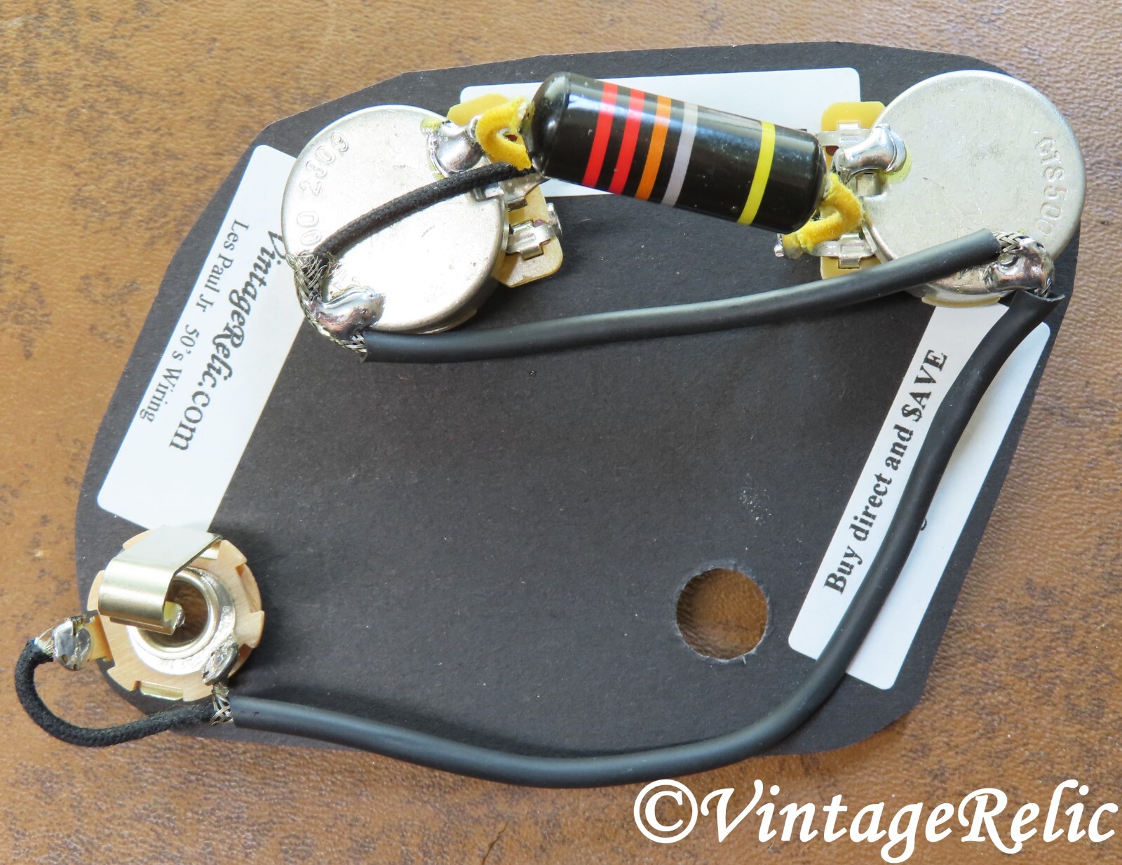 Les Paul LP Junior .022uF Bumblebee Cap Pre-wired upgrade harness fits Gibson