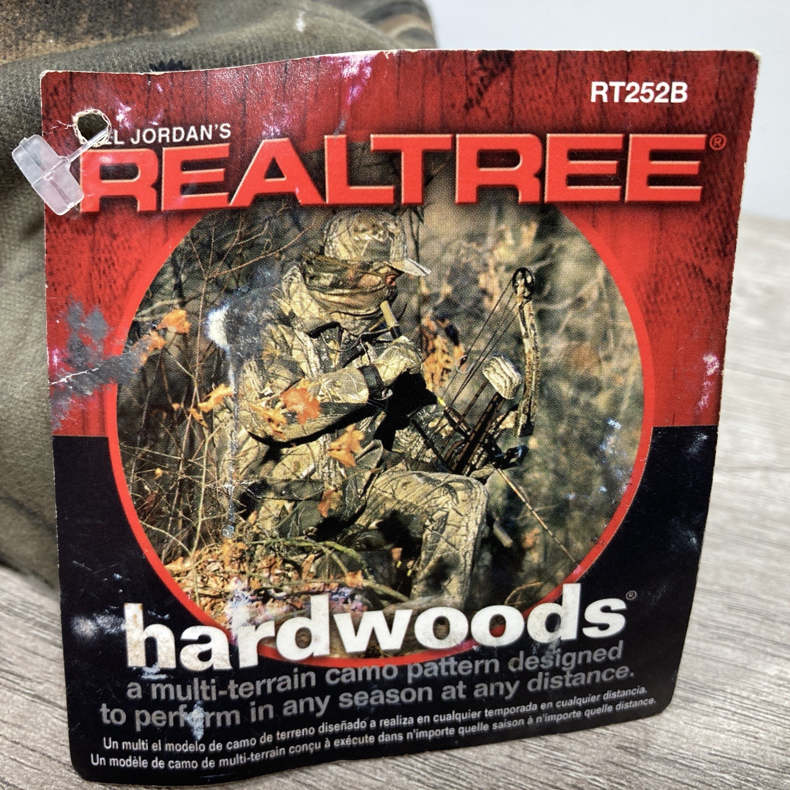 Vintage Realtree Hardwoods Camo Coon Hunting Miner's Headlamp Bracket Hat - New