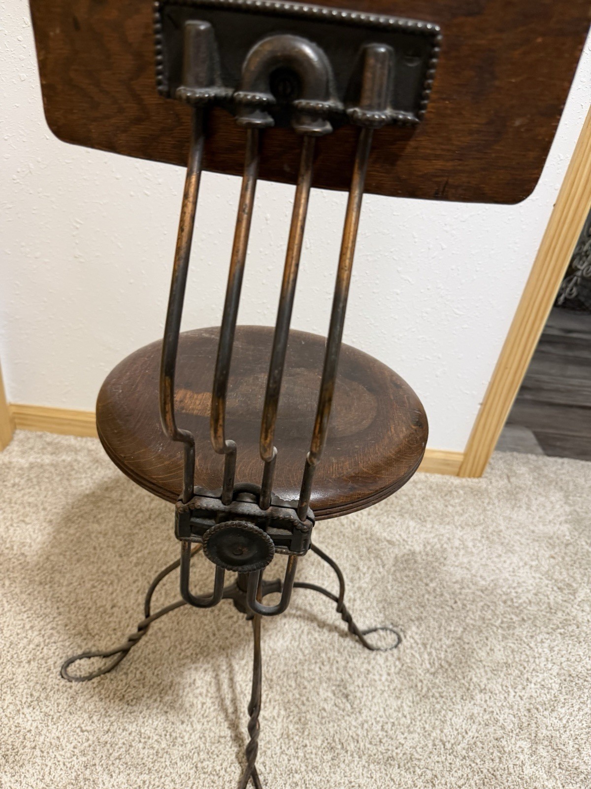 Antique Max Tonk Factory Office Swivel Chair