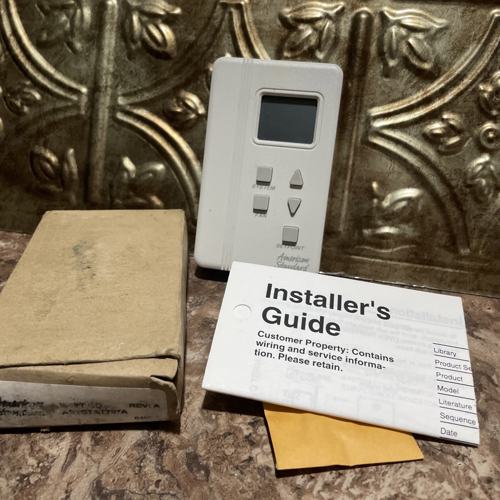 American Standard Zone LCD Digital Display Sensor ASYSTAT707A/BAYSENS031A