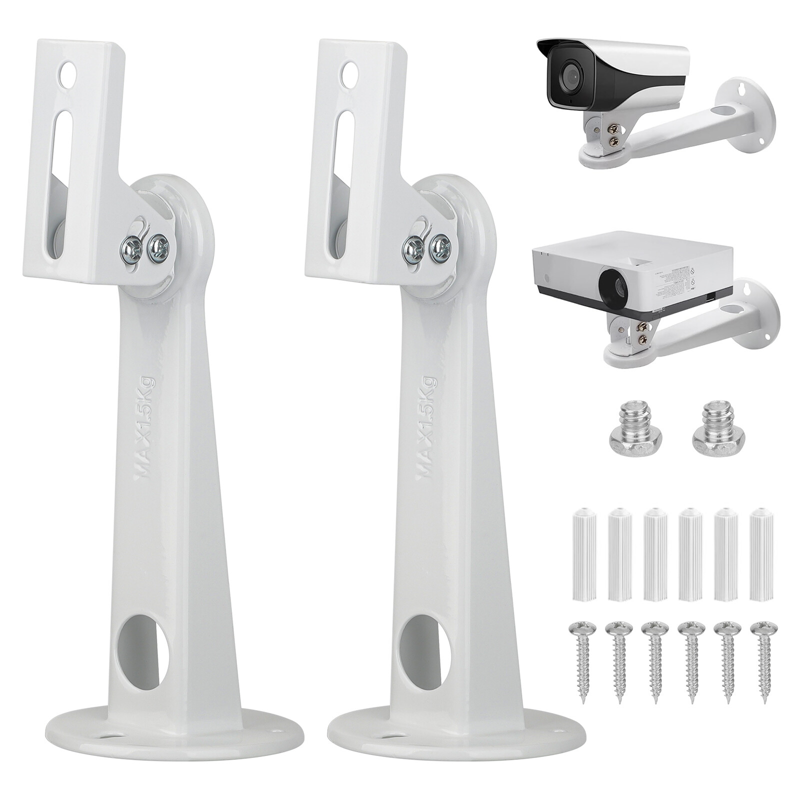 2pcs Mini Projector Wall Mount/CCTV Security Camera Housing Mount 360° Rotatable