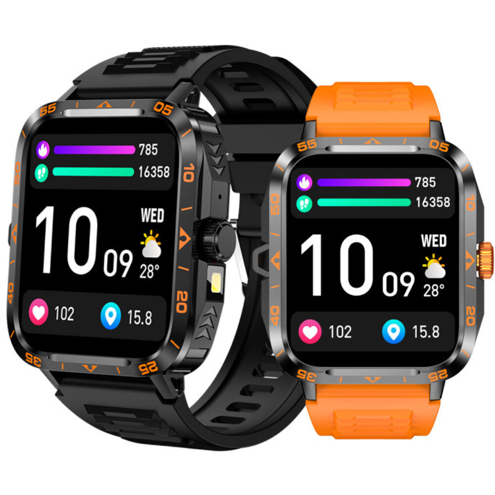 Military Smart Watch For Men's (Call Receive/Dial) Outdoor Sport Fitness Tracker