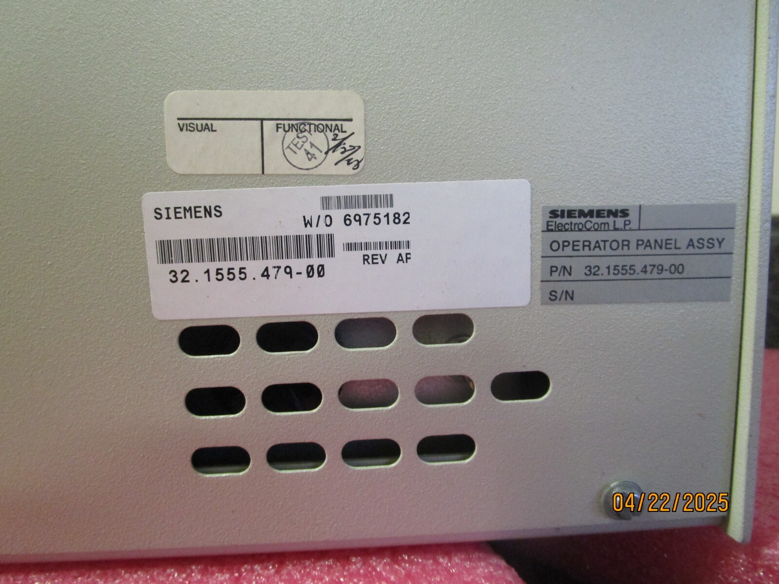 NEW! Siemens Operator Panel Assy 32.1555.479-00 Rev AF