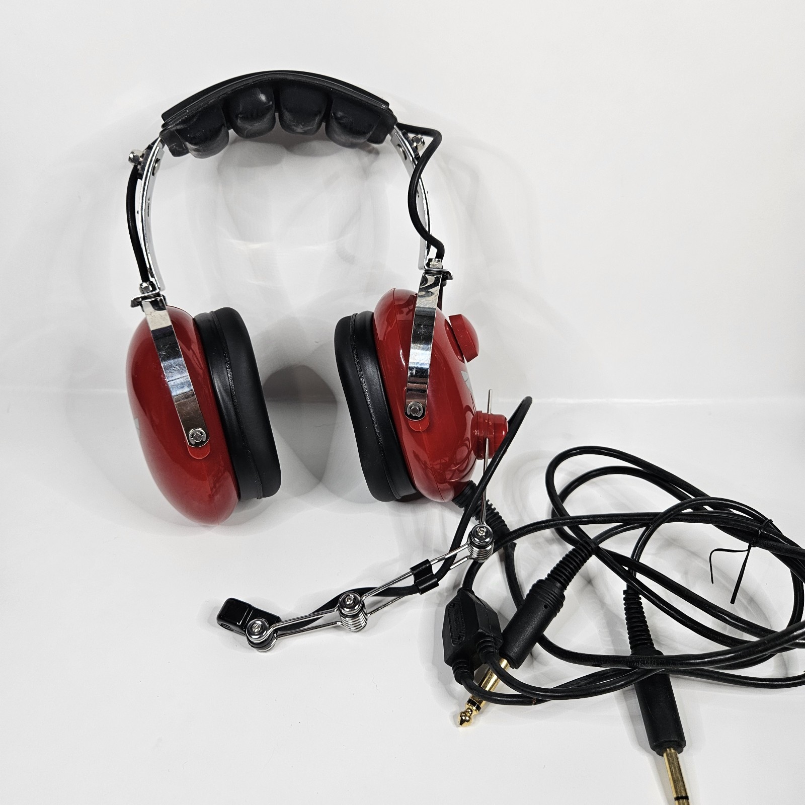 AVCOMM AC-250PNR Red Headset Bundle With Accessories