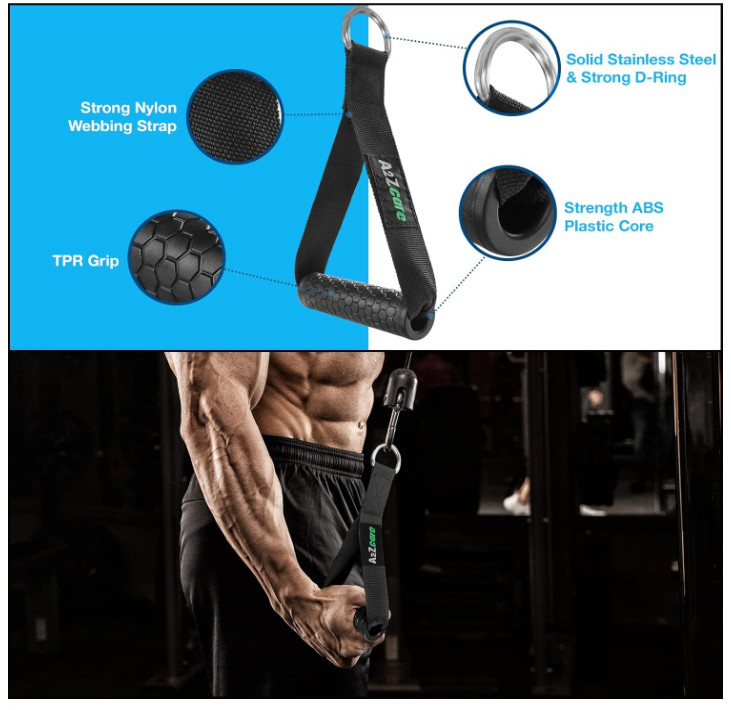 Accesorios polea gimnasio, agarres para LAT pulldown y levantamiento