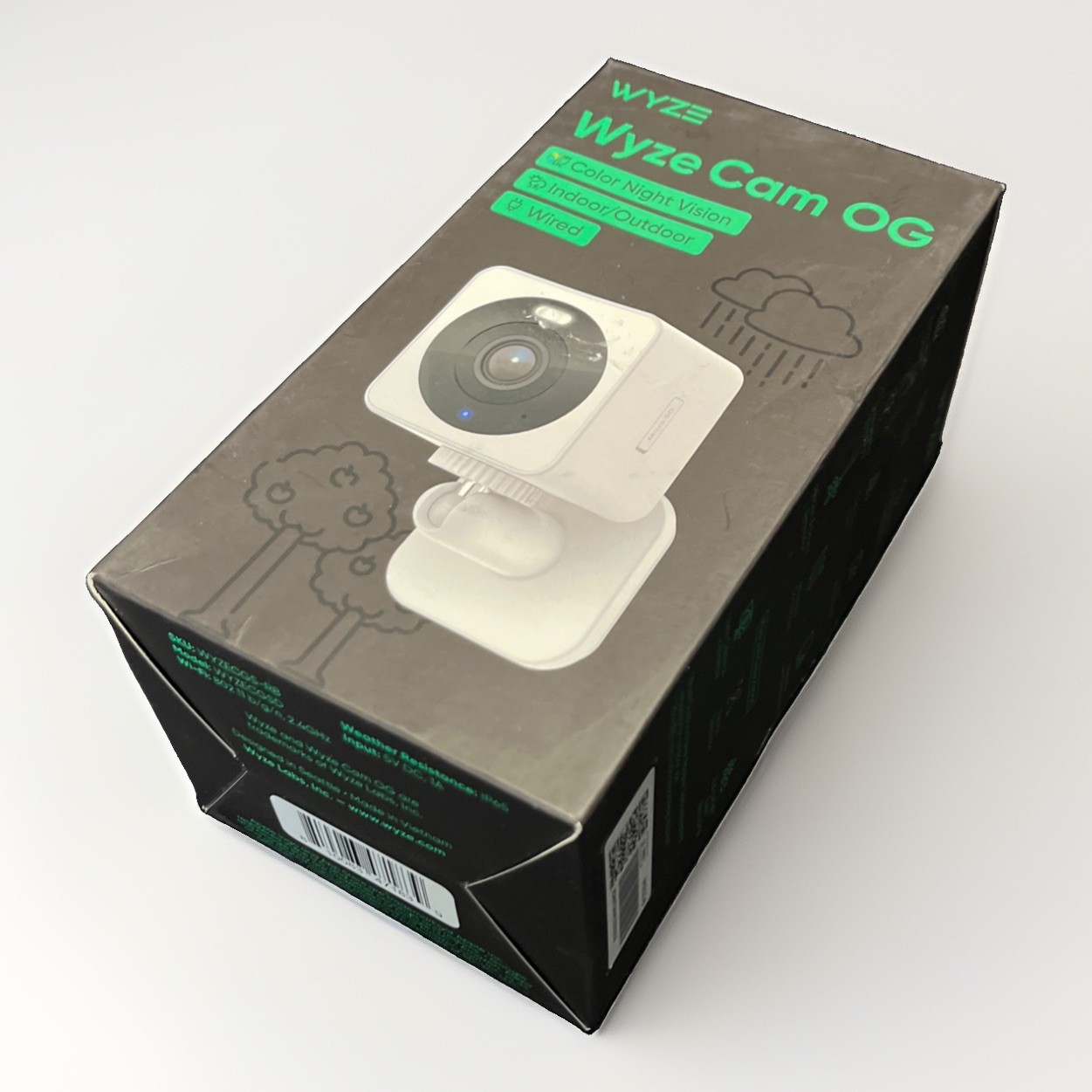 Wyze Cam OG White 1080p Indoor Outdoor Security Camera WYZECGS Open Box