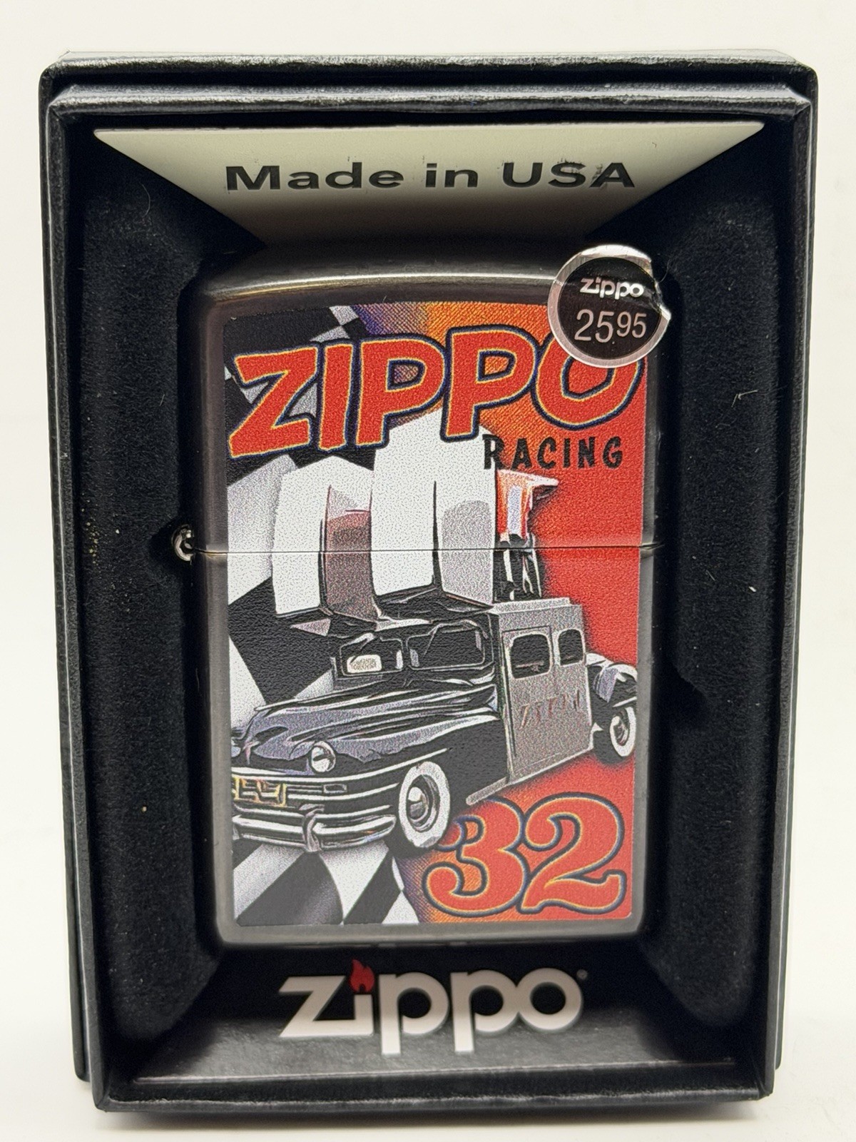 2026 Zippo Racing 32 Vintage Zippo Car Toffee Zippo Lighter New 47508