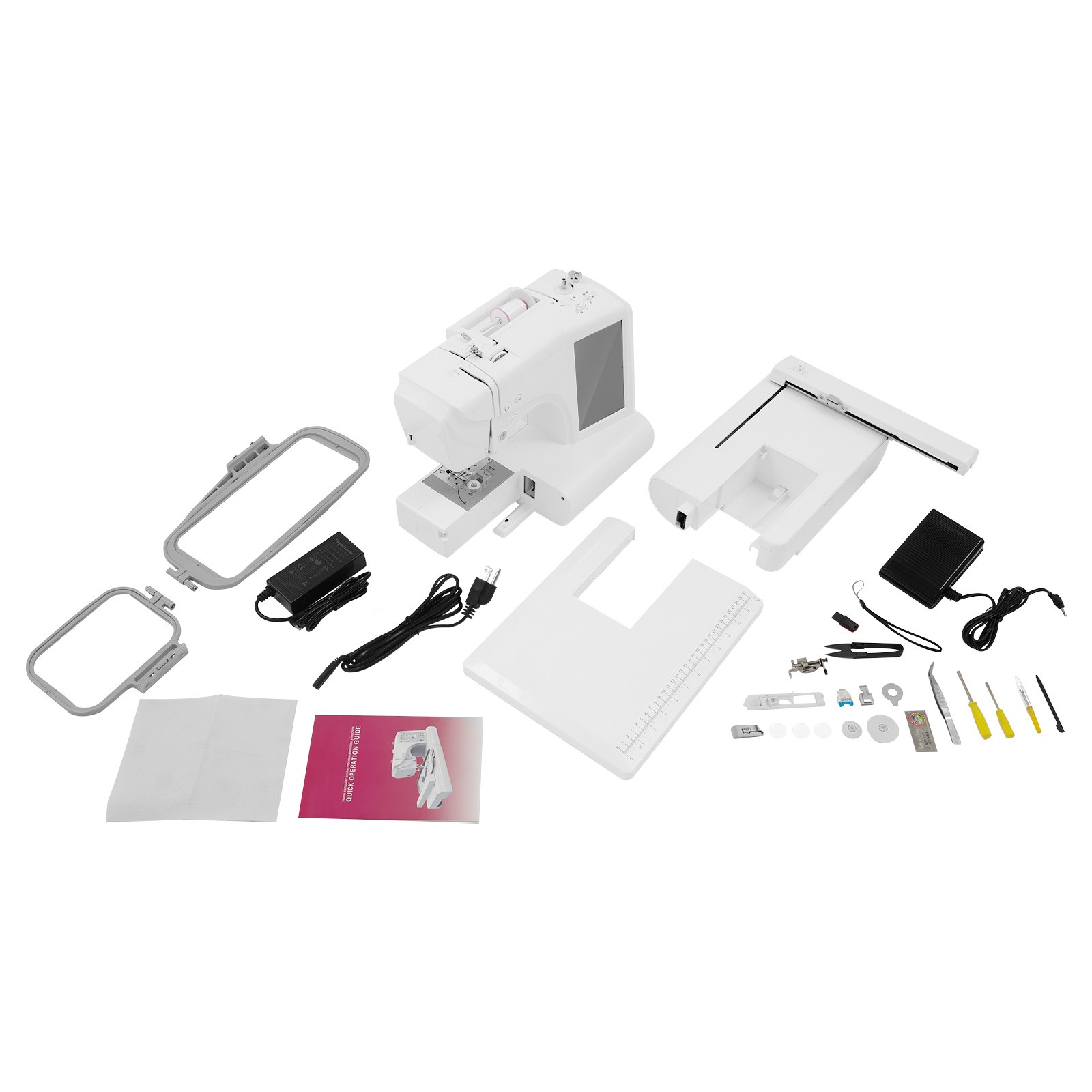 7" Screen Computerized Embroidery&Sewing Machine Automatic Embroidery Machine US