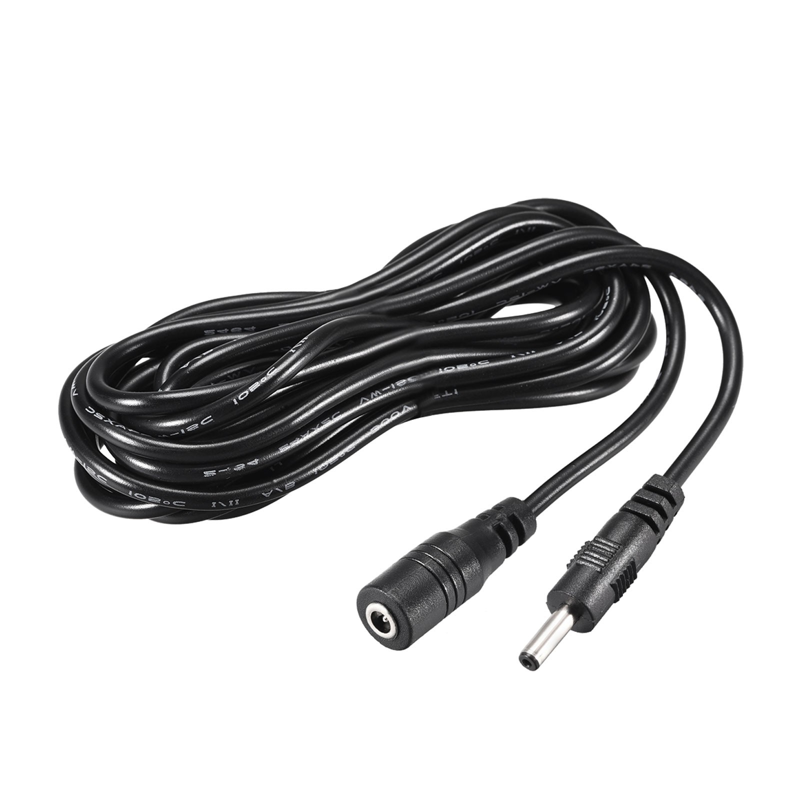 DC Wire Power Cable Converter with Adapter 1.35mmx3.5mm /3Meter/ Black