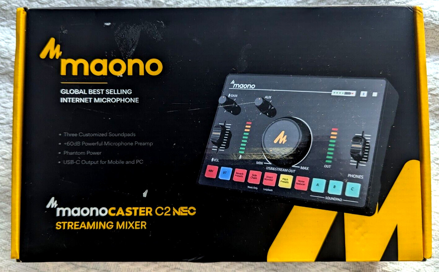 MAONO Streaming Audio Mixer, Audio Interface with Pro-Preamp, Bluetooth (CS)