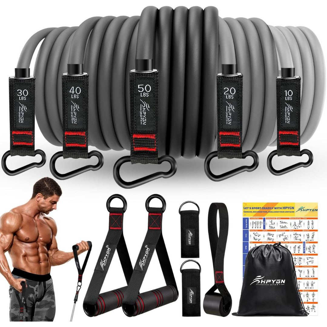 Resistance Bands, Exercise Bands with Handles, Fitness Bands, Workout Bands