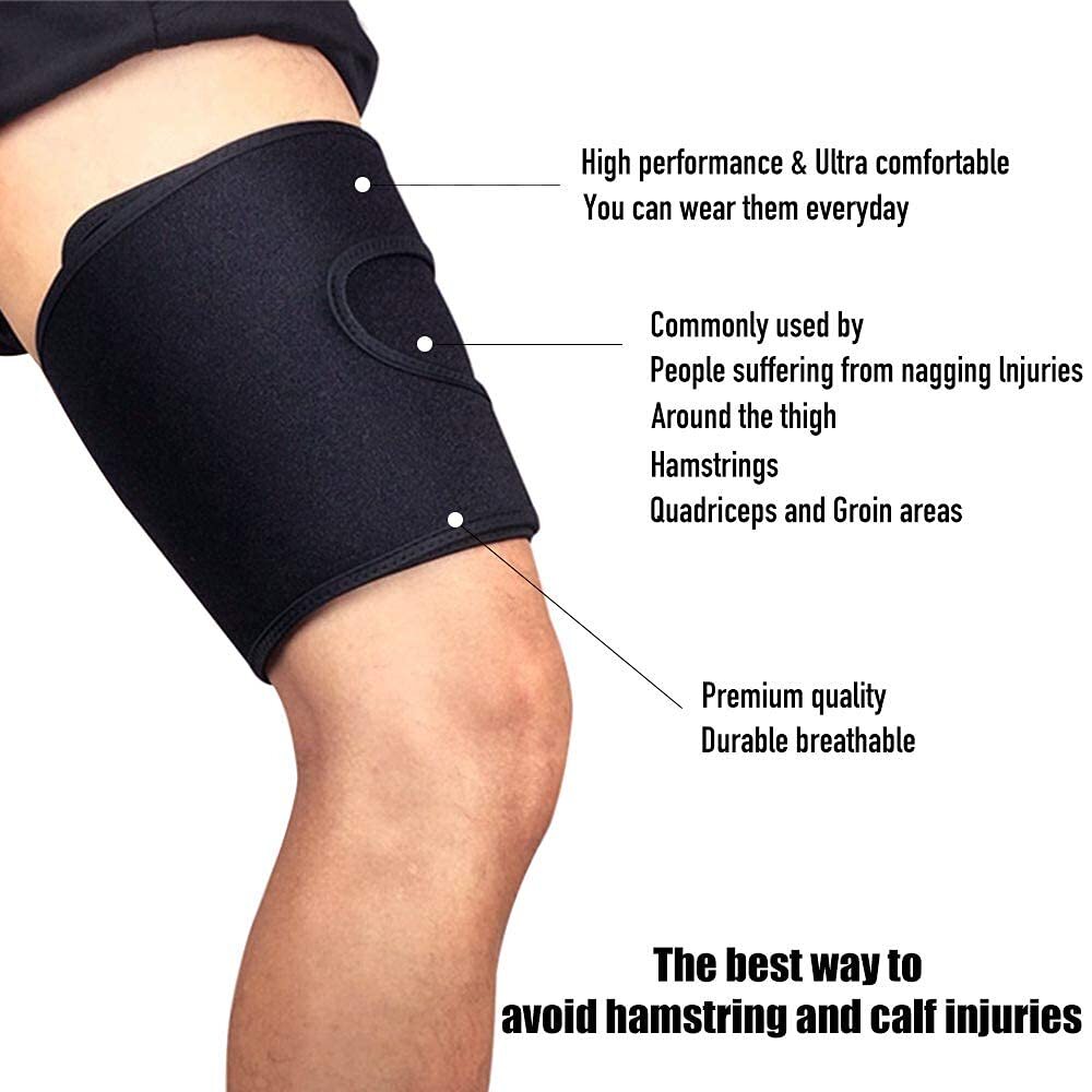 2pc Adjustable Leg Support Brace Thigh High Compression Sleeve Socks Pain Relief