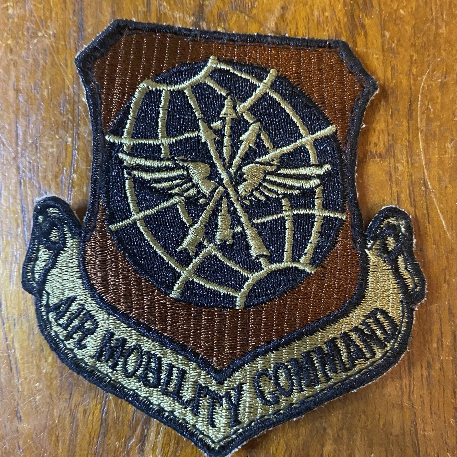 2 USAF Air Mobility Command OCP Spice Brown W/ Hook fastener Patch FREE Shipping