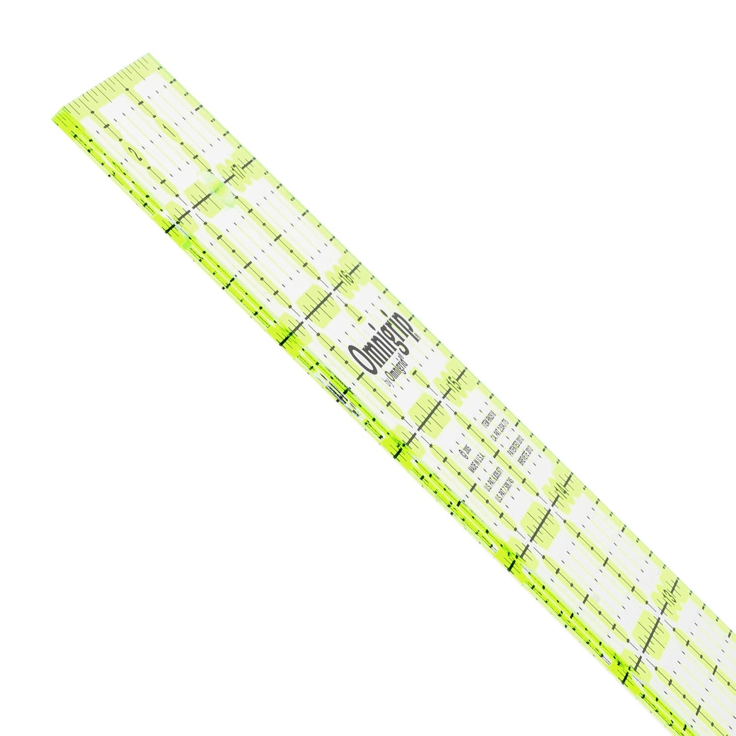 Omnigrip by Omnigrid Non-Slip Ruler, 5" Square 5 x 5, Clear