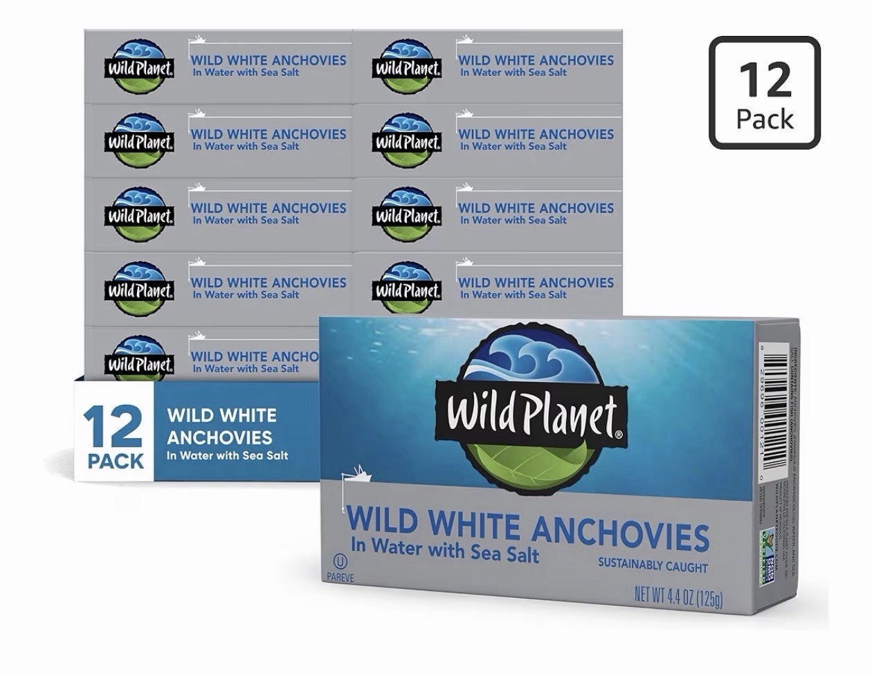 Wild Planet Wild Anchovies in Water with Sea Salt 3rd Party Mercury Tested