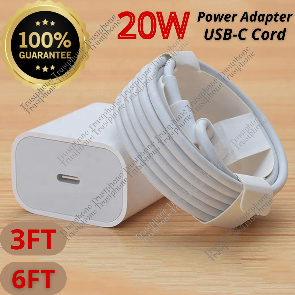 Fast Charger 20W USB-C Power Adapter Cable Cord For iPhone 14/13/12/11 Pro Max X