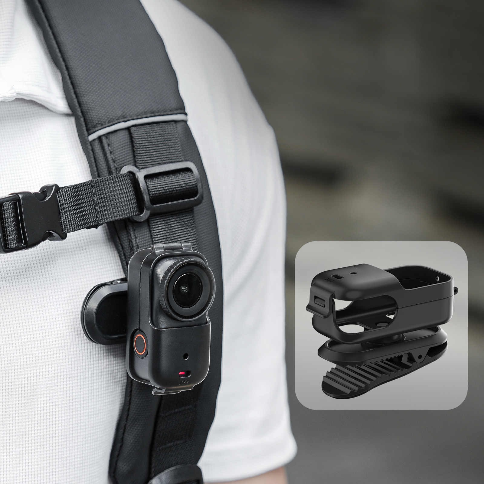 For DJI Osmo Nano Backpack Strap Mount Clip, Professional Grip Shake-Resistant