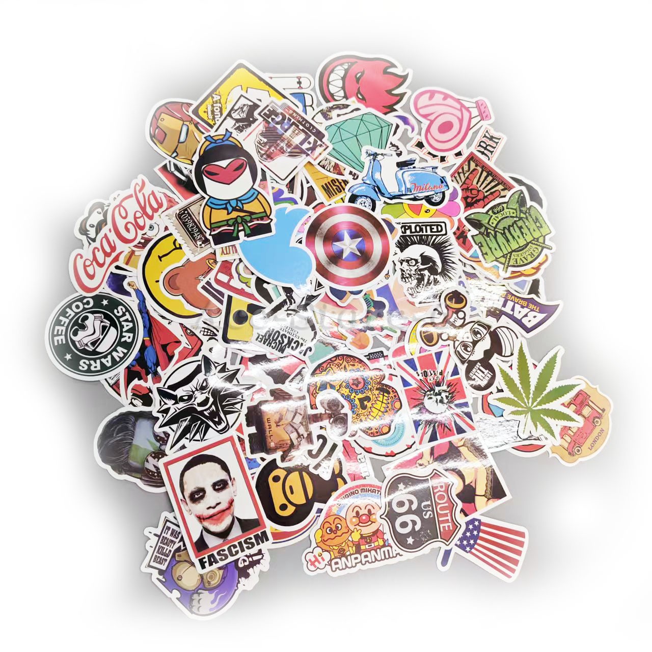 100 Skateboard Stickers Vinyl Laptop Luggage Decals Dope Sticker Lot Bomb USA
