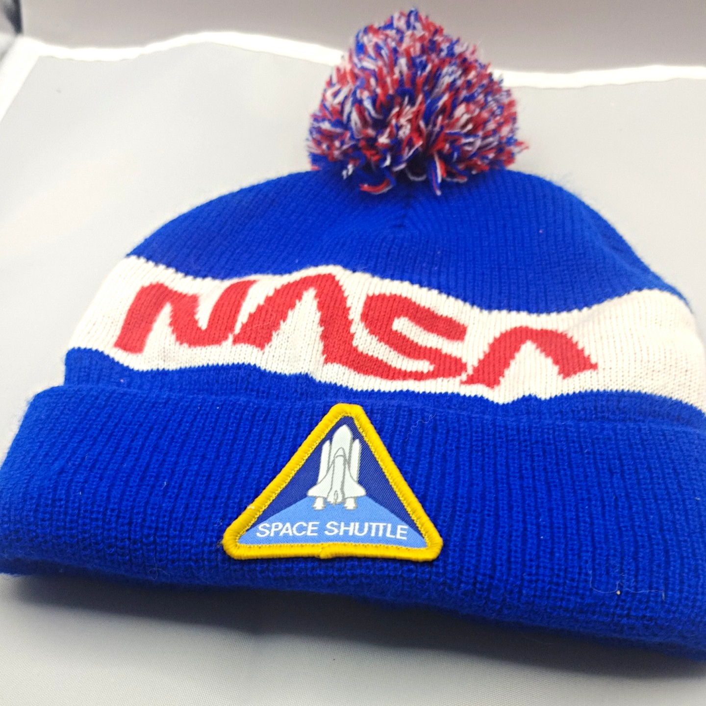 NASA Space Shuttle Knit Pom Beanie Hat - Buzz Aldrin Astronauts & Space Travel