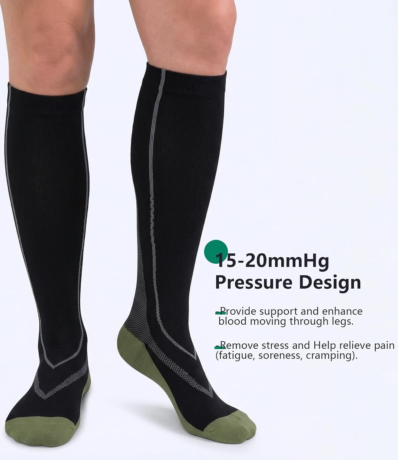3 Pack Copper Compression Socks - Compression Socks Women & Men Circulation - Be