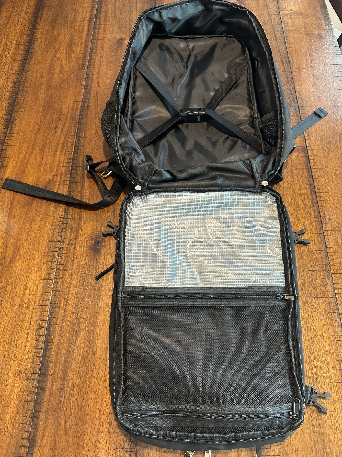 Sinaliy Large Black Backpack , 40L, 17" Laptop, Waterproof