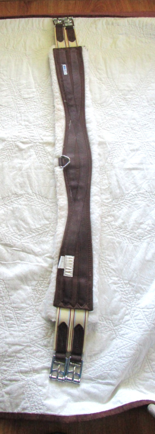 48" BROWN LETTIA COOL MAX FLEECE ENGLISH PADDED GIRTH