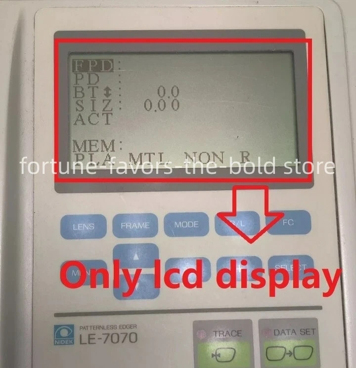 Compatible Replacement For Edging machine Santinelli Nidek le-7070 LCD Screen